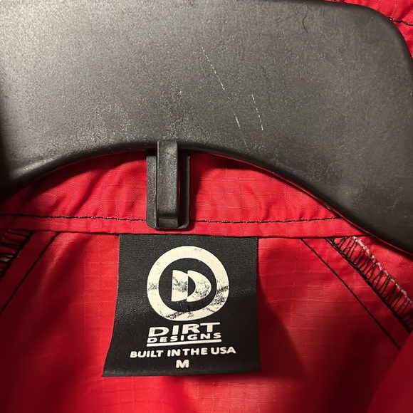 Dirt Designs Red Zip Up Front Mesh Back Windbreaker Lightweight Race Jacket! - Picture 8 of 8
